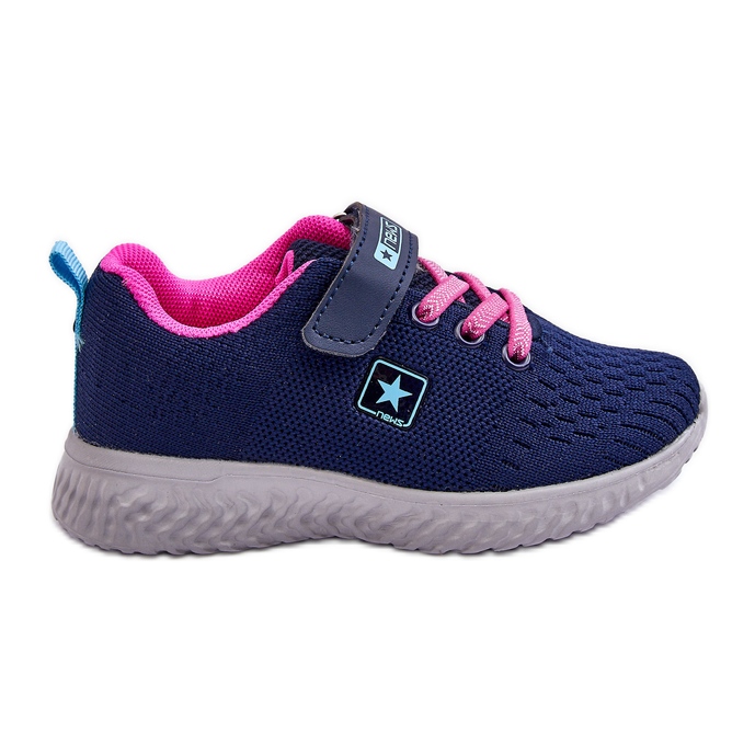 NEWS Chaussures De Sport Pour Enfants Avec Velcro Bleu Marine Brego