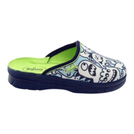 Pantoufles à colorier Befado chaussures pour enfants blanche bleu marin bleu Pantoufles à colorier Befado chaussures pour enfants blanche bleu marin bleu