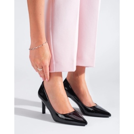 Escarpins classiques pour femmes Shelovet talons hauts laqués noirs le noir Escarpins classiques pour femmes Shelovet talons hauts laqués noirs le noir