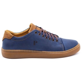 Polbut Chaussures cuir homme 2109 bleu marine Polbut Chaussures cuir homme 2109 bleu marine