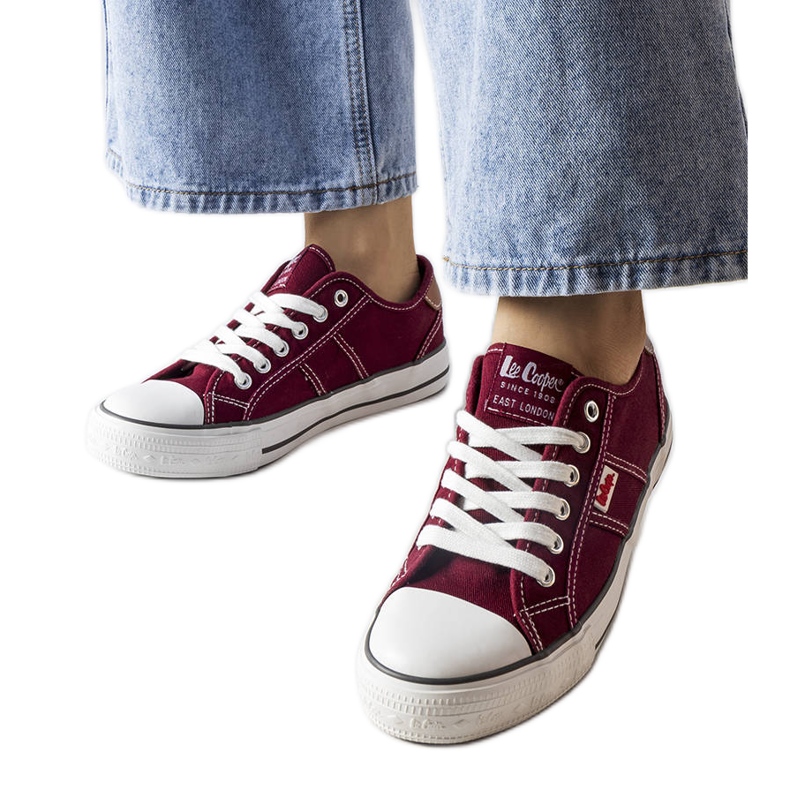 Baskets bordeaux Lee Cooper LCW-22-31-0864L rouge