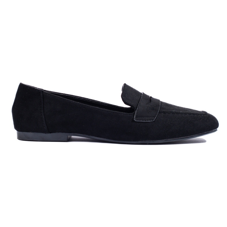 Mocassins Shelovet en daim noir pour femme le noir
