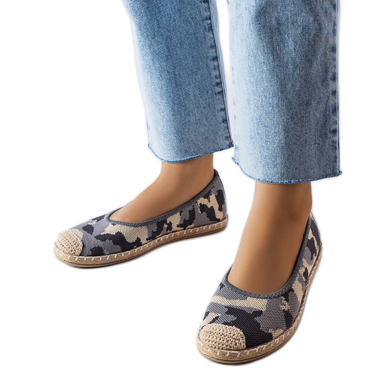 Espadrilles à enfiler grises de Benedum
