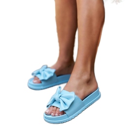 Claquettes bleues à nœud de Servigliano Claquettes bleues à nœud de Servigliano