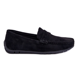 Wesley Mocassins en daim pour hommes Noir