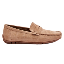 Mocassins Wesley en daim beige pour hommes