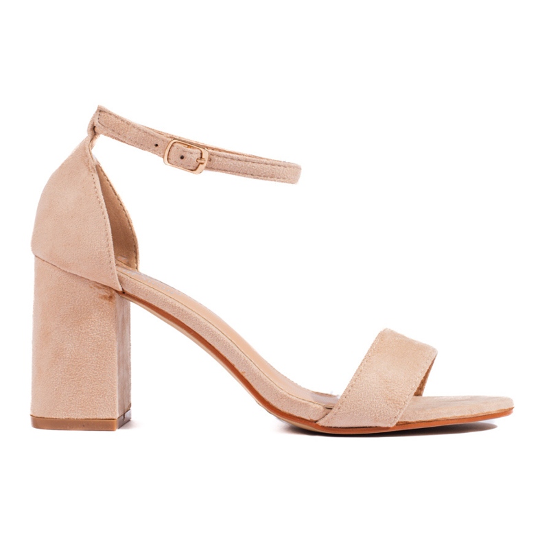 Sandales classiques pour femmes sur un poteau Shelovet beige Sandales classiques pour femmes sur un poteau Shelovet beige