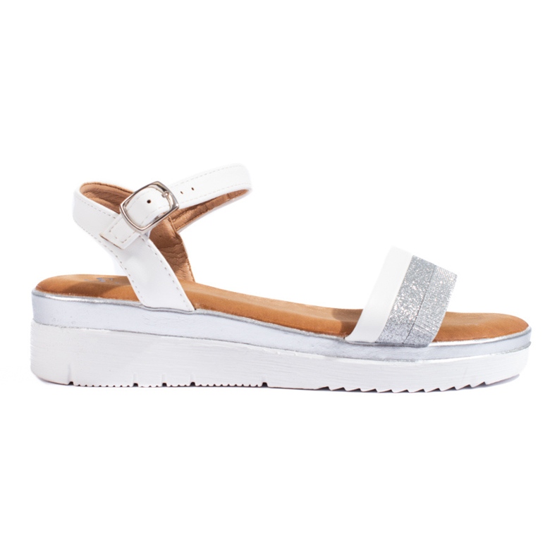 Sandales plateforme femme Shelovet blanc blanche