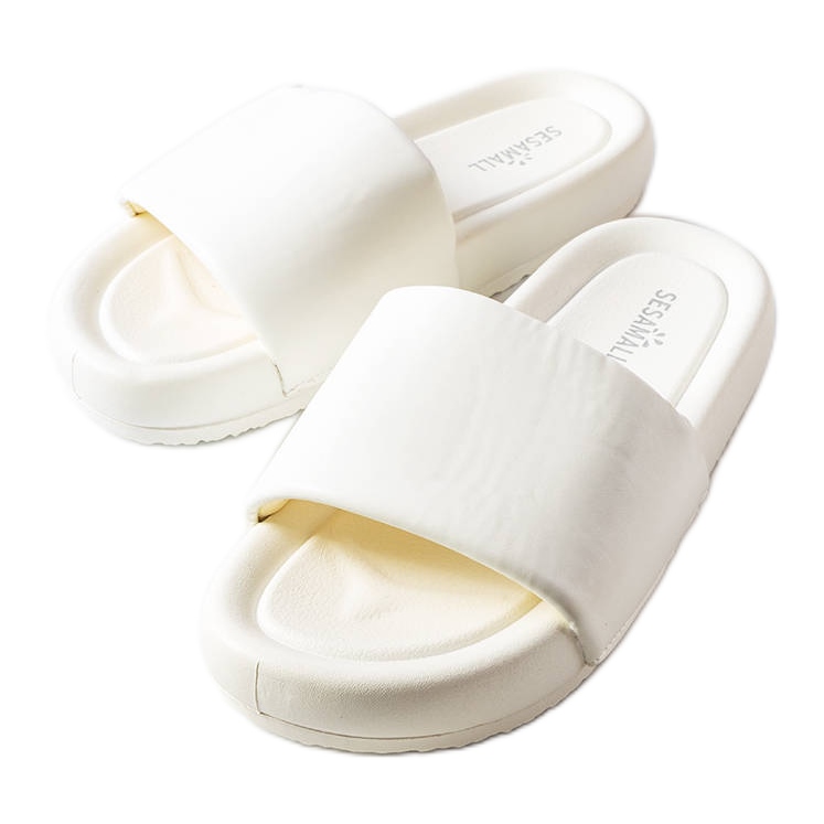 Chaussons compensés Franco blancs blanche Chaussons compensés Franco blancs blanche