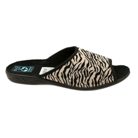 Adanex Chaussons femme Sara 15773 Imprimé léopard noir