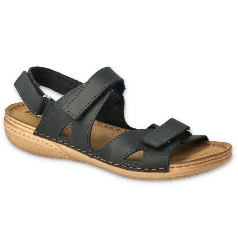 Inblu sandales femme avec velcro 158D235 bleu marine