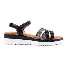 Sandales compensées femme Shelovet noires