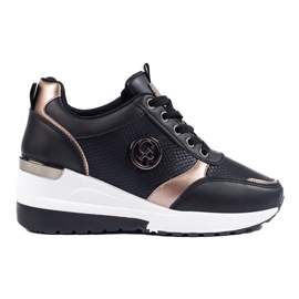 Baskets compensées femme Shelovet noires