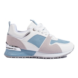 Chaussures de sport femme Shelovet blanc et bleu