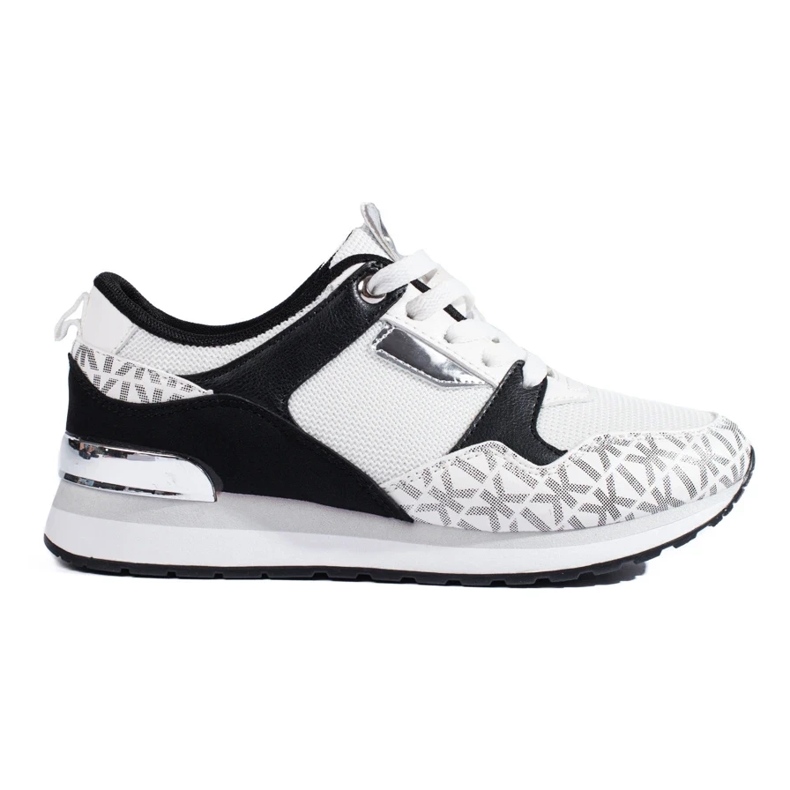 Chaussures de sport pour femmes Shelovet en noir et blanc blanche Chaussures de sport pour femmes Shelovet en noir et blanc blanche