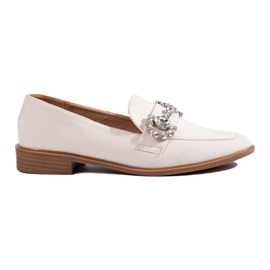 Mocassins en daim beige à boucle Shelovet