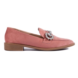 Mocassins en daim rose foncé à boucle Shelovet