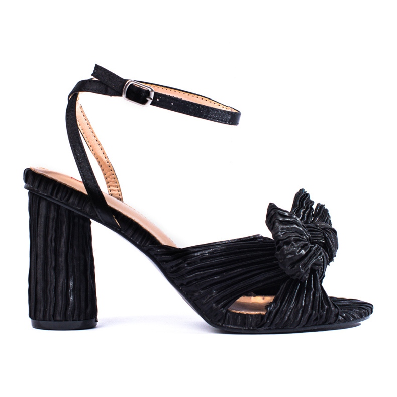 Sandales bloc textile noir Shelovet Sandales bloc textile noir Shelovet