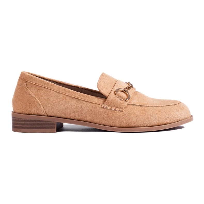 Mocassins Shelovet marron femme beige