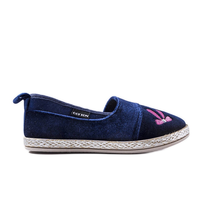 Ballerines en velours bleu marine Patria
