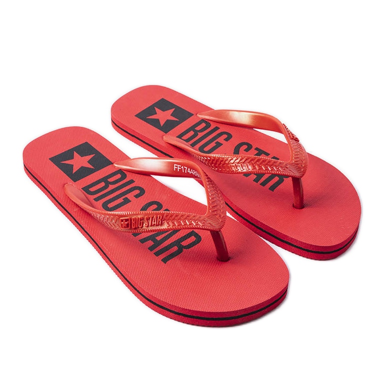 Tongs Big Star rouges FF174489 Tongs Big Star rouges FF174489