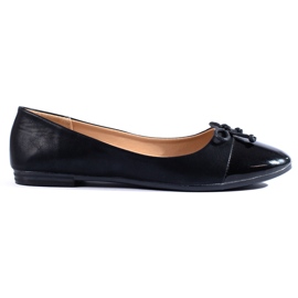Ballerines classiques noires avec nœud Shelovet