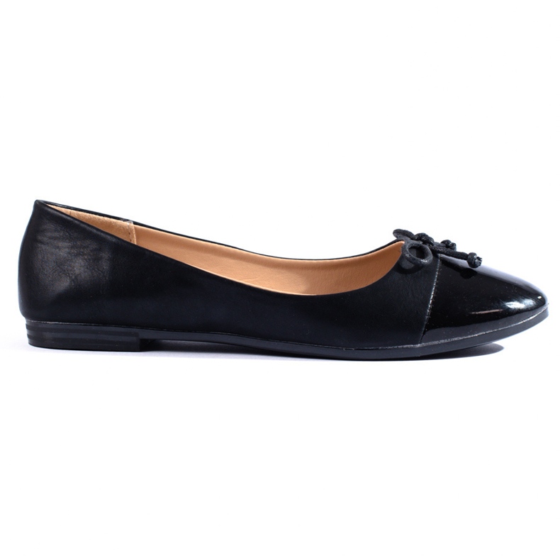 Ballerines classiques noires avec nœud Shelovet le noir