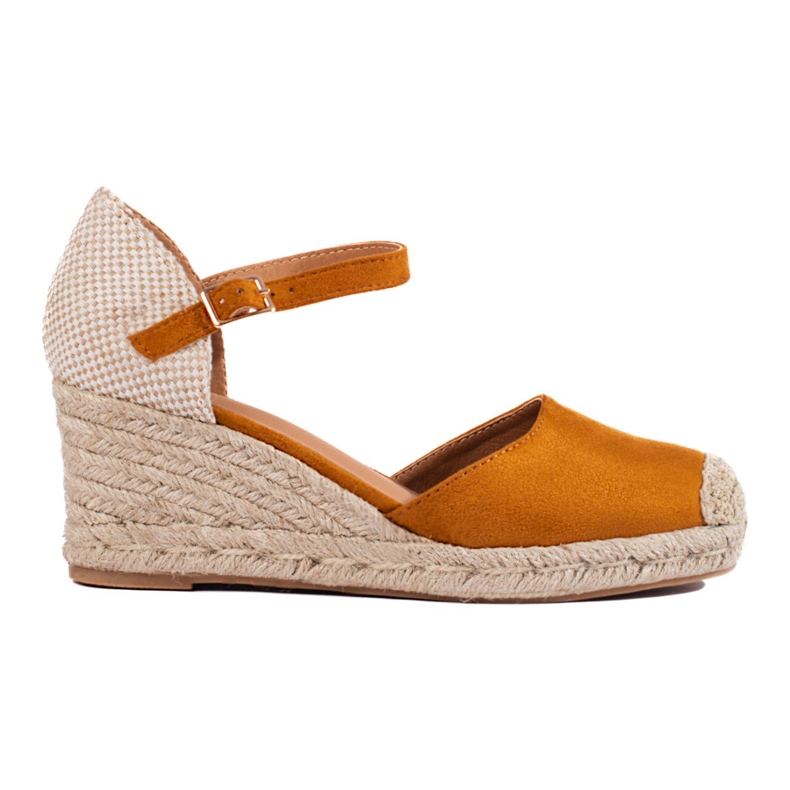 Espadrilles compensées camel Shelovet, femmes brun