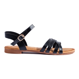 Sandales plates femme Shelovet noires