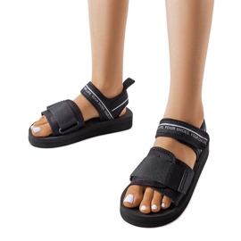 Sandales en mousse noire Big Star LL274784 le noir Sandales en mousse noire Big Star LL274784 le noir