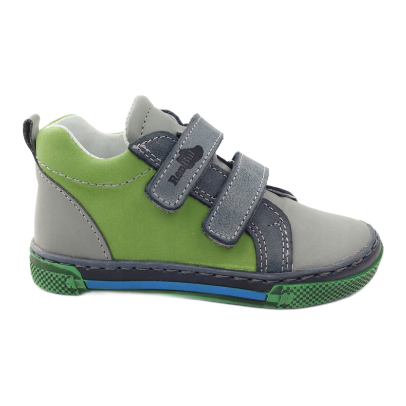 Ren But Cuir Boys of Boys 1429 Grey / Green Ren mais gris