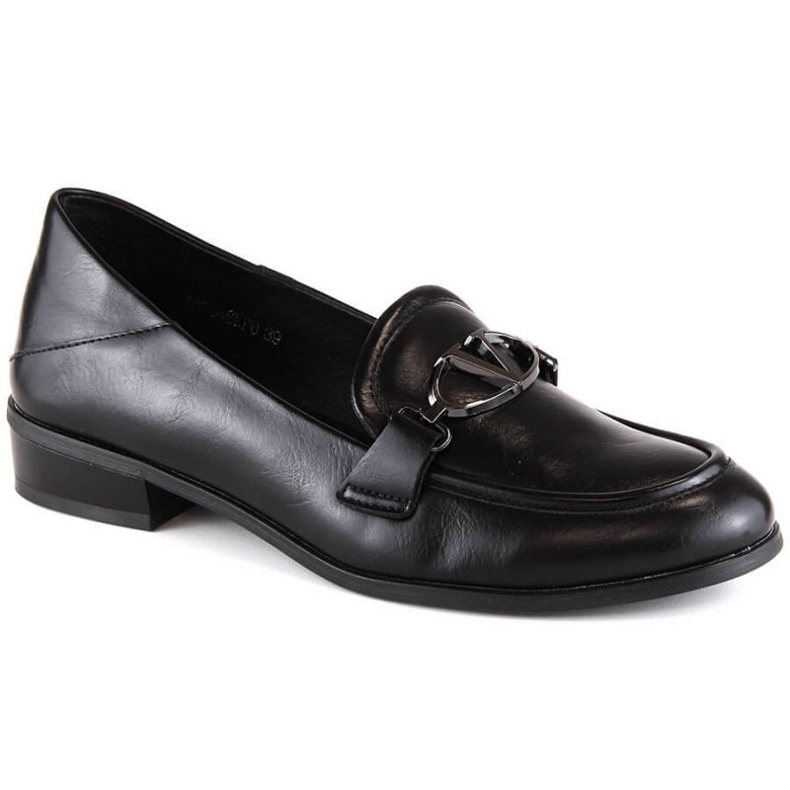 Chaussures pour femmes à talons plats noir Vinceza 10904 le noir