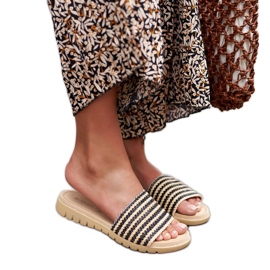 Claquettes Capovalle tressées noires le noir Claquettes Capovalle tressées noires le noir