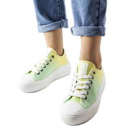 Baskets Big Star LL274A186 jaunes et vertes
