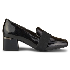 La.Fi Escarpins en cuir verni à petits talons noir