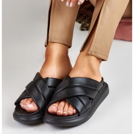 La.Fi Pantoufles noires classiques