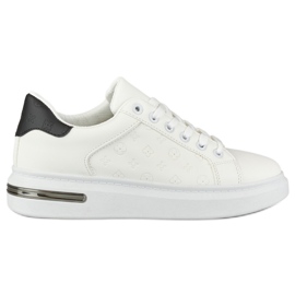 Chaussures de sport avec dos décoratif blanc