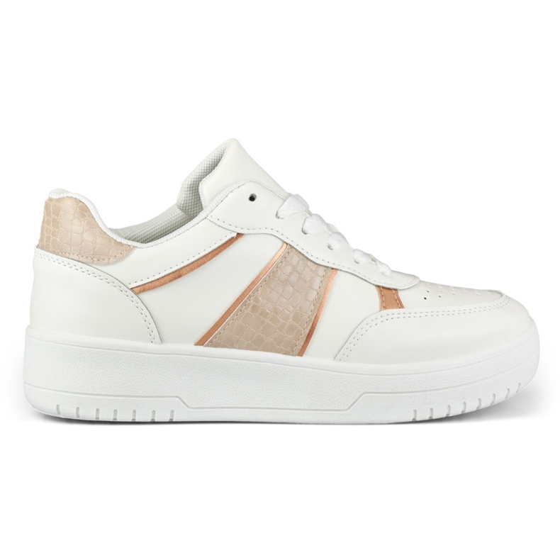 Chaussures de sport blanches avec accessoires beiges