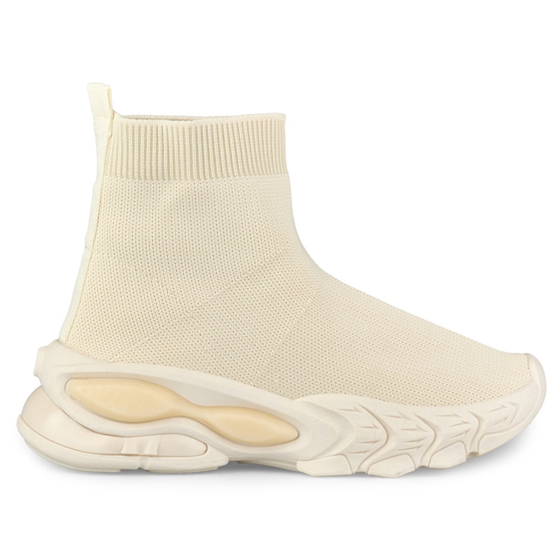 Chaussures à enfiler hautes beiges pour femmes Chaussures à enfiler hautes beiges pour femmes