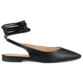 Ballerines nouées noires le noir