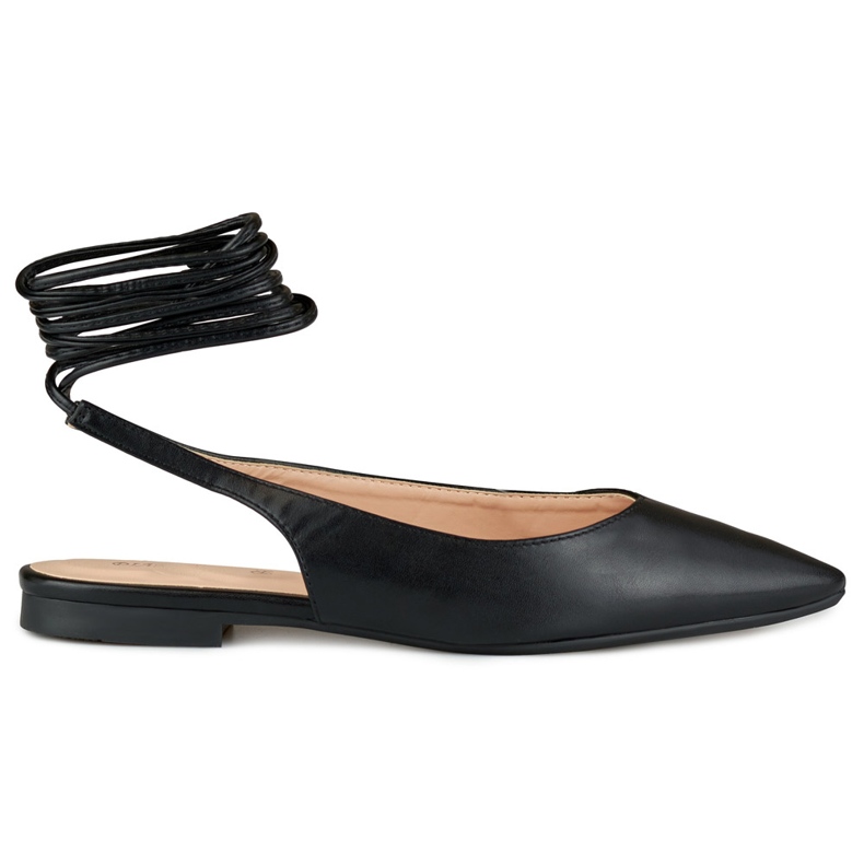 Ballerines nouées noires le noir