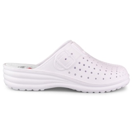 Tongs femme confortables avec doigts recouverts blanches
