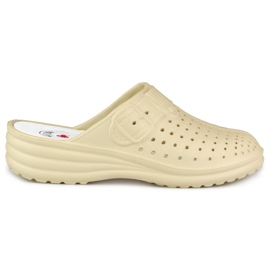 Tongs confortables pour femmes avec doigts fermés beige Tongs confortables pour femmes avec doigts fermés beige