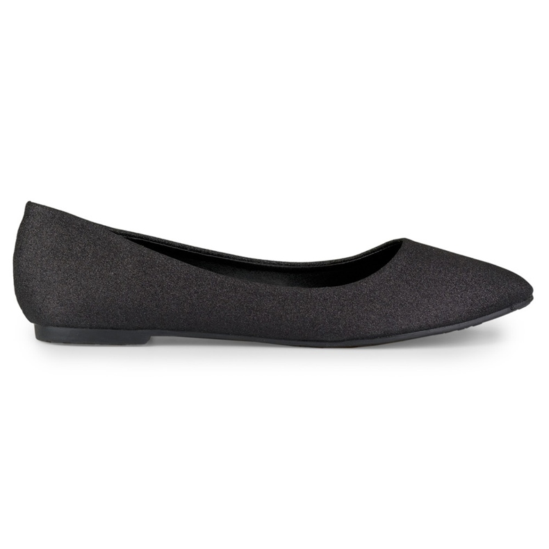 Ballerines classiques brillantes noires le noir