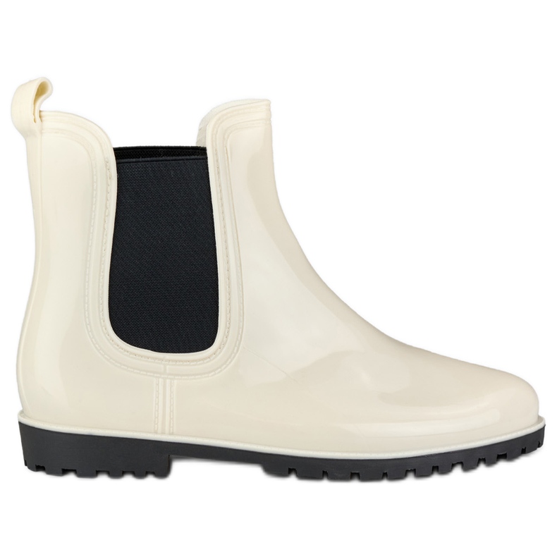 Bottes en caoutchouc beiges classiques pour femmes