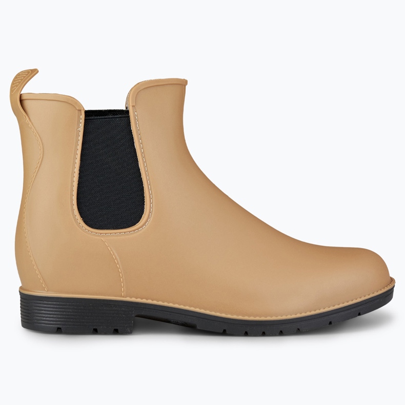 Bottes en caoutchouc beige foncé pour femmes