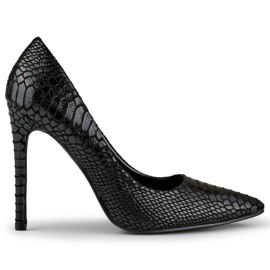 Escarpins noirs à motif délicat le noir