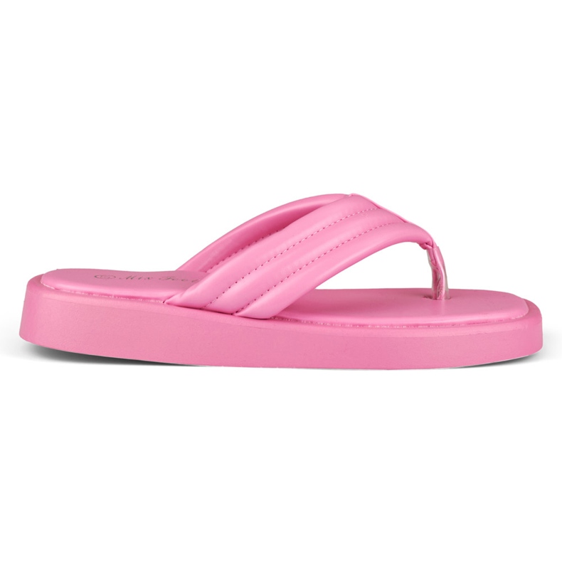 Tongs pour femmes sur la plate-forme fuchsia rose