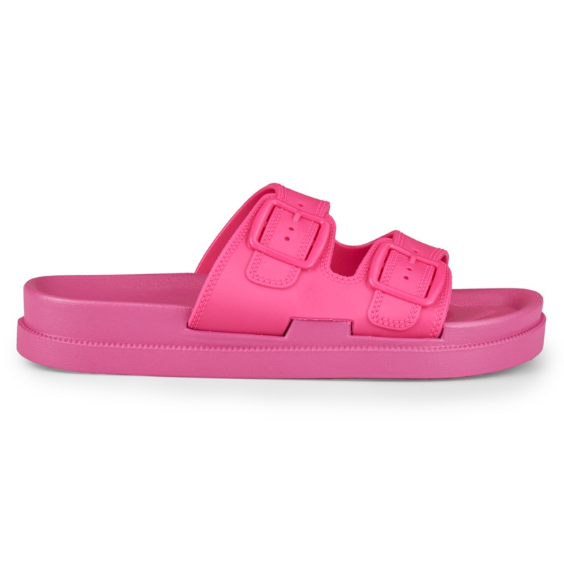 Pantoufles confortables roses en caoutchouc pour femmes