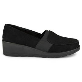Chaussures confortables pour femmes avec élastique le noir